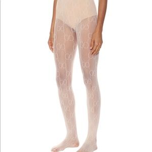White designer Gucci tights
